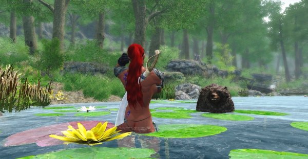 Спутник - медведь, приглядывал за Шэйлой..