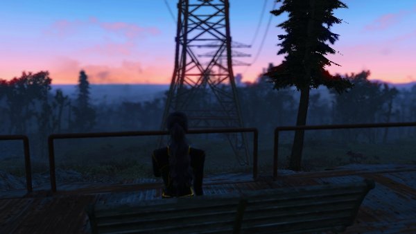 Встречаю рассвет в посёлке у Эбернети..