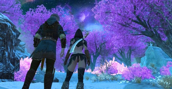 Шэйла с Джеспаром в волшебном лесу