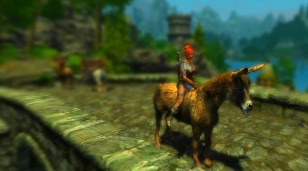 Шэйла на скакуне недалеко от Арка. Enderal