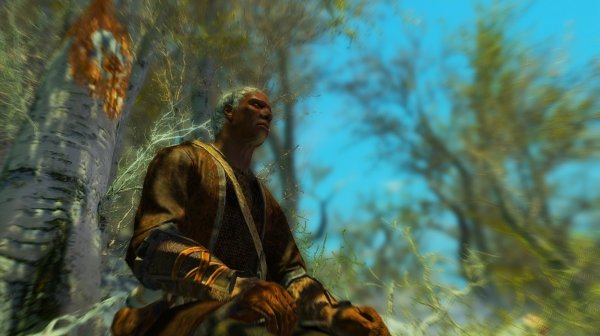 Сидел мужик под голубым небом и..