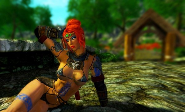 Шэйла присела на мостик.. Enderal