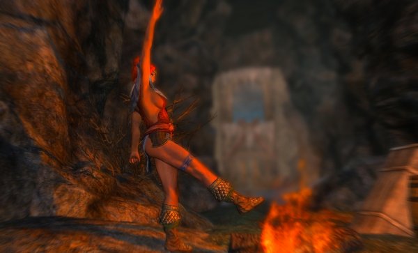 А Шэйла сушит сапоги у костра. Enderal