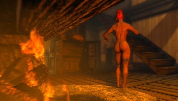 Шэйла у очага в доме на рынке. Эндерал