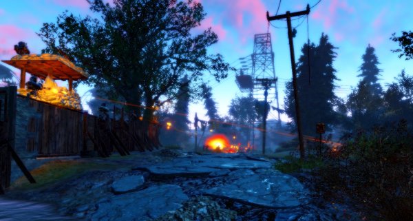 Вечерние фейерверки