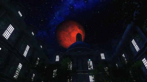 Синий дворец ночью