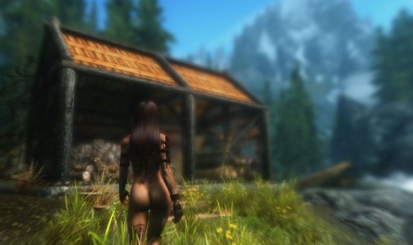 У домика Счастливчика. SkyrimLE