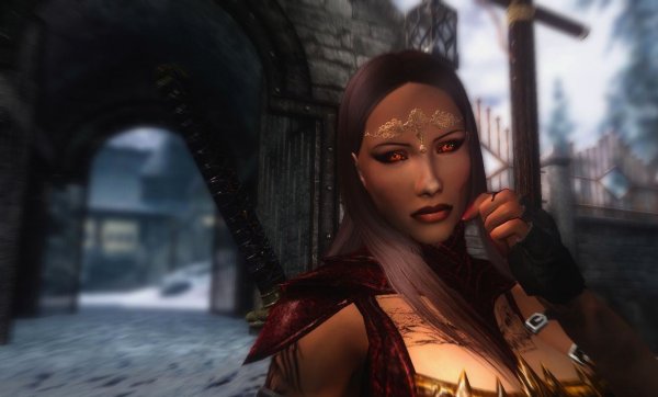 Велена и катана, зашли в гости к Талморцам.. SLE