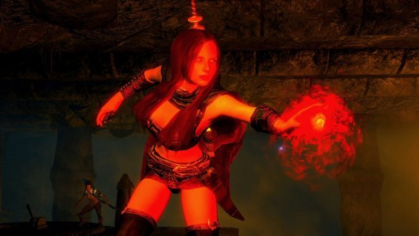 Серанка разминает вампирские штучки ))