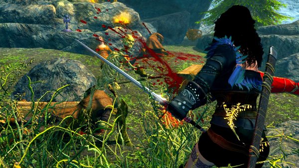 Йен успокаивает воставшего Талморца..