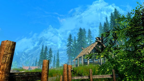 Вид с фермы на Высокий Хродгар. (сборка 6.0 ЛЕТО)