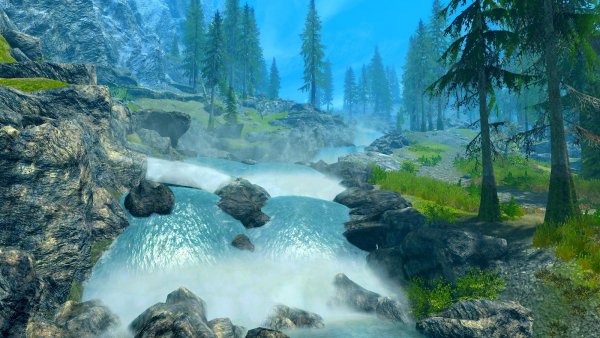 Горная река... Skyrim SE (сборка 6.0 ЛЕТО)