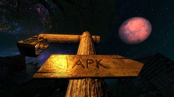 Фонарь и указатель ночью.. Enderal (сборка 3.0)