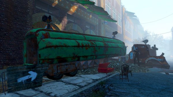 Поселение в здании за грузовиком.. Fallout-4