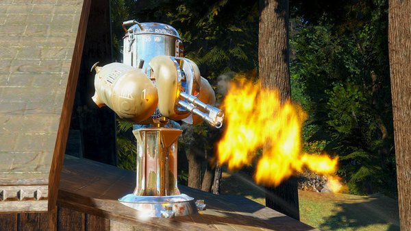 Дающая прикурить крупнокалиберная турель!