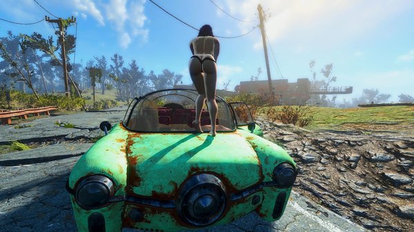 Алиса на капоте.. Fallout-4 (сборка 6.0)