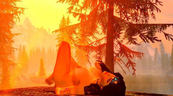 Йеннифер вечерком.. SkyrimSE (сборка 6.0 ЛЕТО)