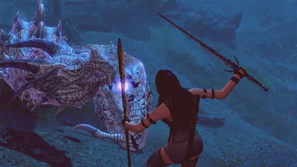 Лидия бьётся с драконом.. SkyrimSE (сборка 6.0)