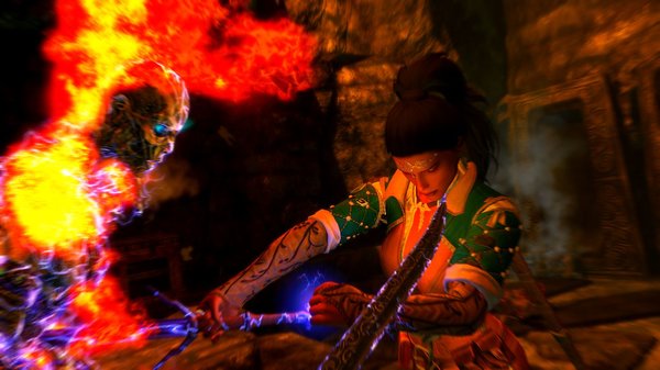 Дориана успокаивает драугра.. SkyrimSE (сборка 6.0)