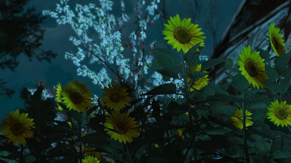 Подсолнухи в лунном свете.. ВЕДЬМАК III (сборка Торна)