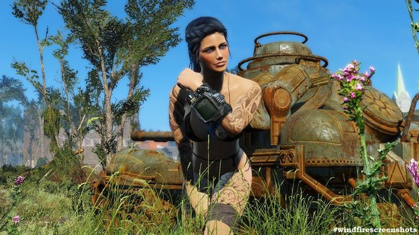 Алиса возле "ржавой кастрюли" ;) FALLOUT-4 (Сборка 6.2)