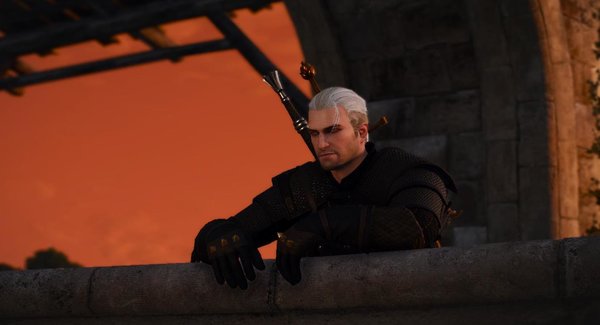 Геральт на мосту.. ВЕДЬМАК III (сборка Торна)