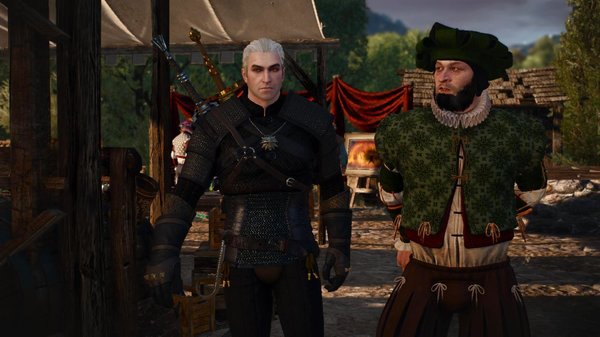 Геральт с художником.. ВЕДЬМАК III (сборка Торна)