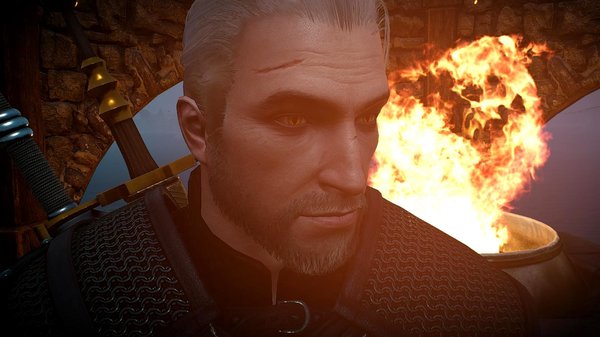 Геральт на маяке.. ВЕДЬМАК III (сборка Торна)