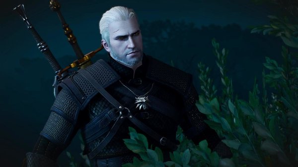 Геральт в свете луны.. Ведьмак III (сборка Торна)