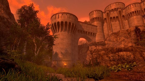 Форт Стражи Рассвета вечером.. SkyrimSE (сборка 6.0)