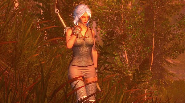 ЦИРИ вечером в лесу.. SkyrimSE (сборка 6.0)