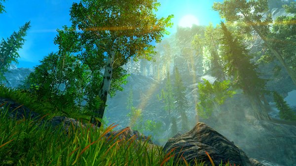 Вид на Высокий Хродгар.. SkyrimSE (сборка 6.0)