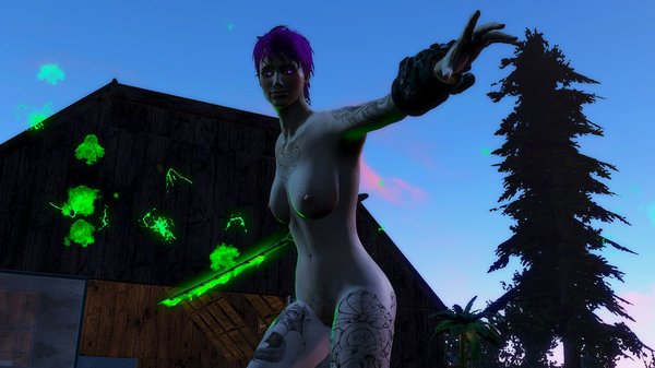 Теперь по утрам Ева тренируется с катаной! ;)