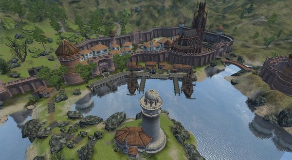 Маяк, портовый район и сам Анвил..