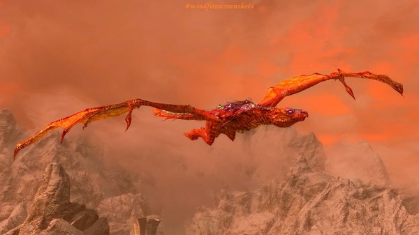 Дракон в небе.. SkyrimSE (сборка 6.0)