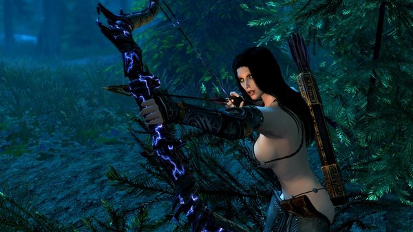 Дориана с древним нордским луком.