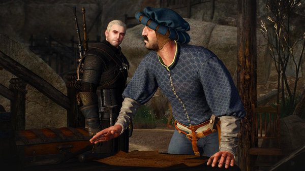 Геральт и заказчик.. Ведьмак III (сборка Торна)