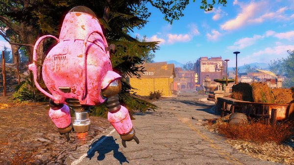 Робот Роза гуляет с Евой по Содружеству.