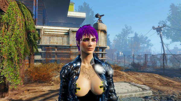 Ева проверяет поселение.. Fallout-4 (Сборка 6.4)