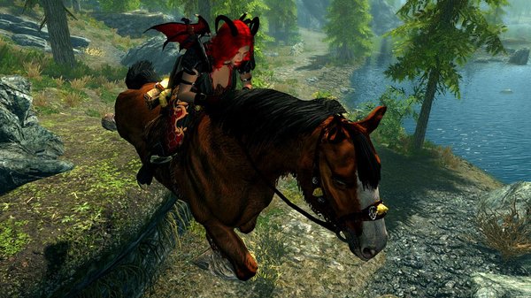 Эллари на жеребце.. SkyrimSE (сборка 6.0)