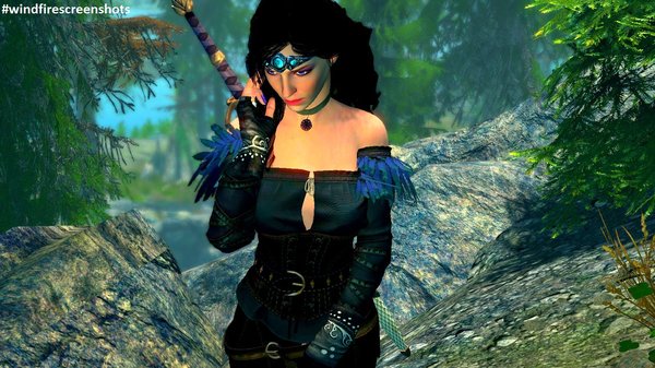 Йеннифер в лесах Фолкрита.. SkyrimSE (сборка 6.0)