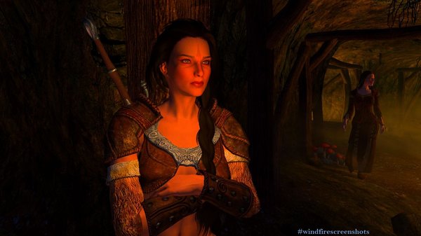 Рия в шахте.. SkyrimSE (сборка 6.0)