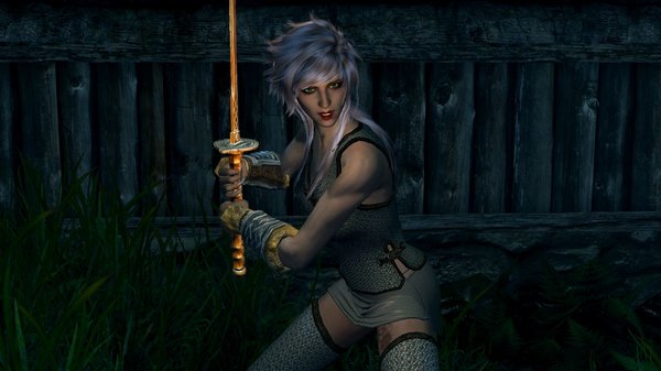 ЦИРИ с золотой двуручной катаной..