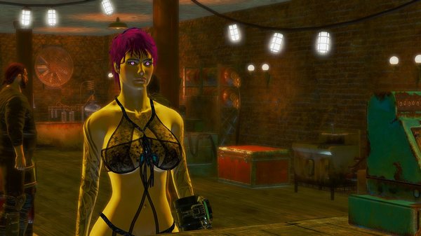 Ева в баре рейдеров.. Fallout-4 (Сборка 6.4)