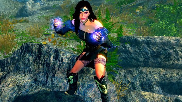 Йеннифер с магией молний..