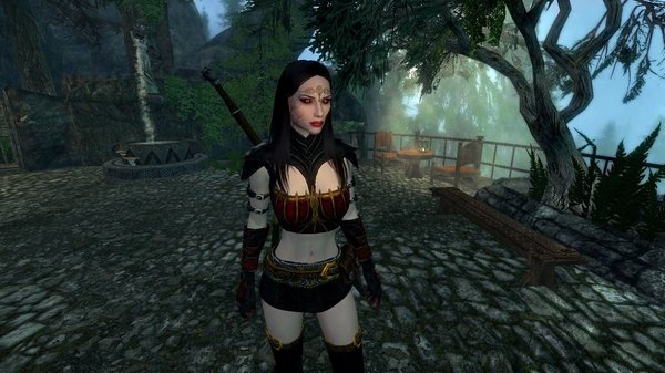 Велена во дворе дома.. SkyrimSE (сборка 6.0)