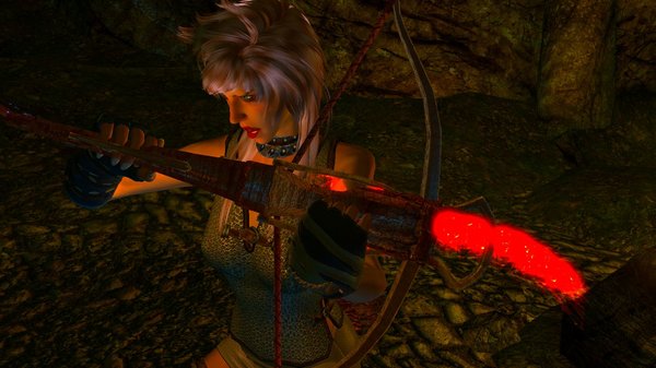 Цири осматривает арбалет.. SkyrimSE (сборка 6.0)