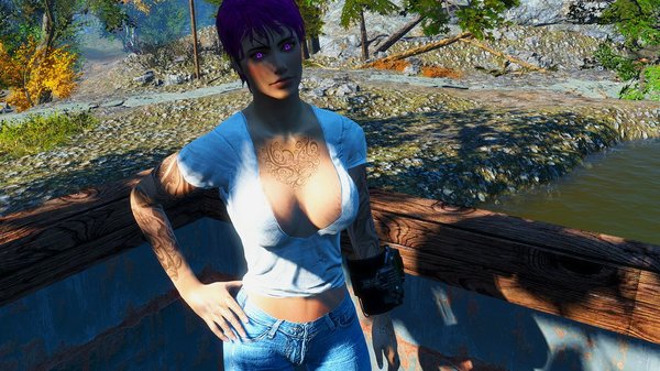 Ева на балконе.. Fallout-4 (Сборка 6.5)