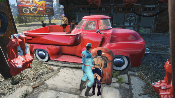 Айви:-"Ей, вы скоро заправите нашу машину?".