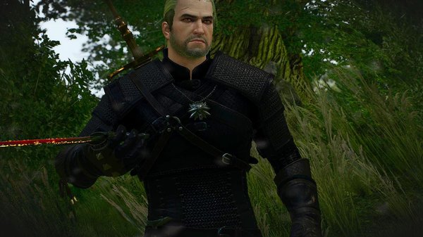 Геральт достал меч политый зельем..